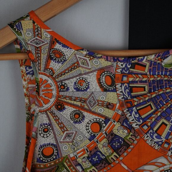 Colorful PIKO 1988 Rayon Women's Tank Top Size S/M Style T2235 Art to Wear - Picture 5 of 14